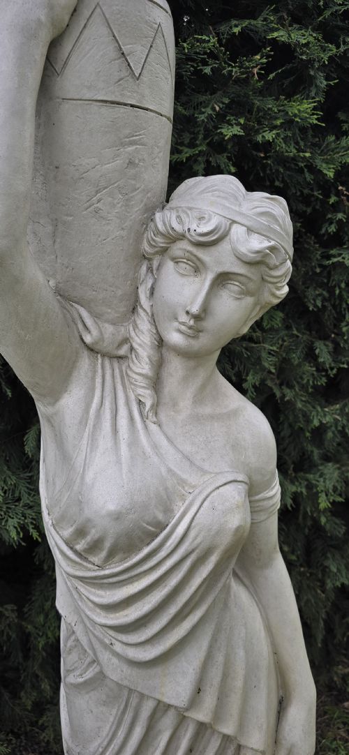 LARGE WEATHERED FIGURE OF 'MAIA' THE WATER CARRIER - ADDITIONAL PHOTO 2