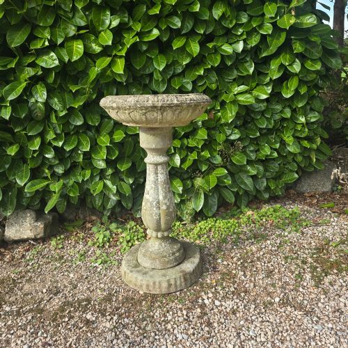 Well Weathered Stone Bird Bath