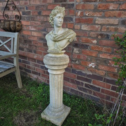 Well Weathered Apollo Belvedere on Plinth