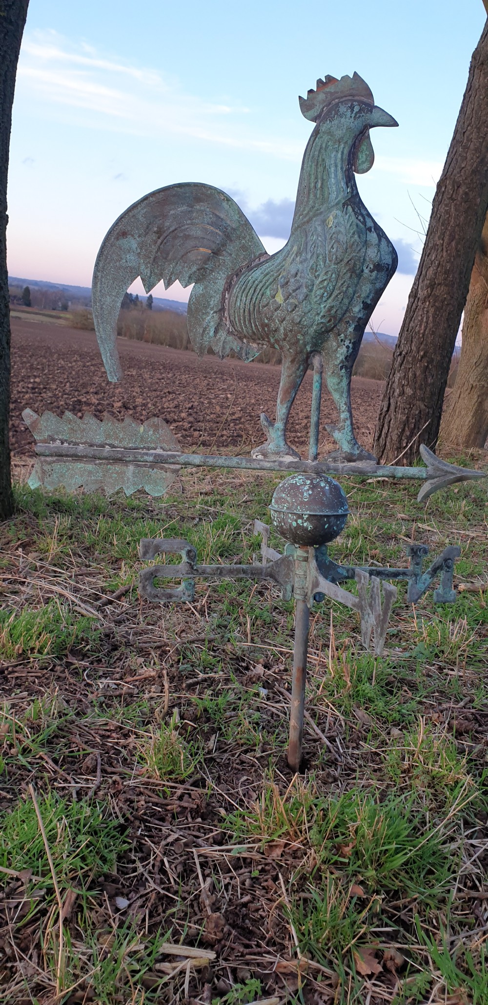 French Copper Weather Vane