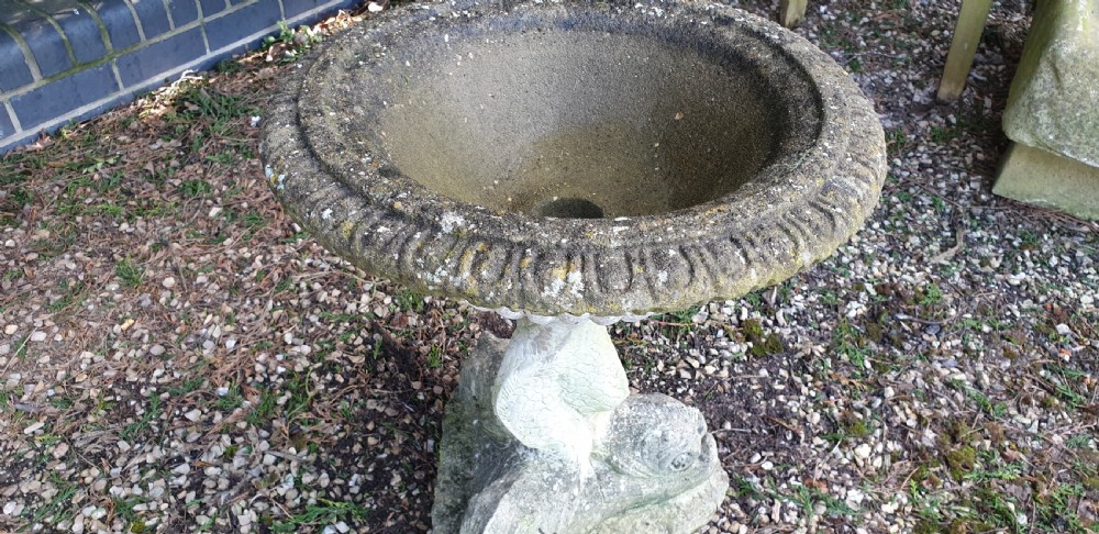 Garden Planter with Dolphin Pedestal View V