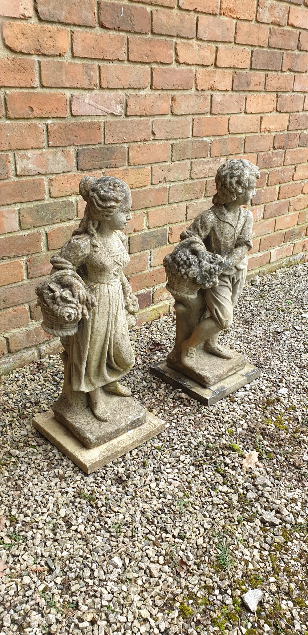 Very Nice Pair Garden Statues View IV