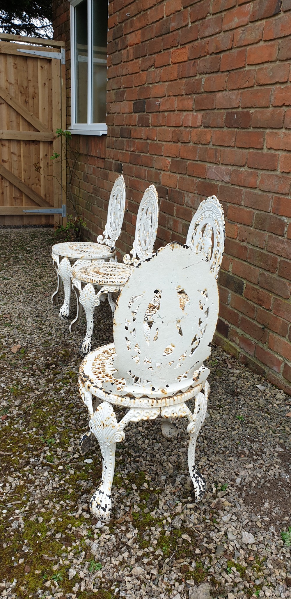 Set Four Cast Iron Garden Chairs View VII