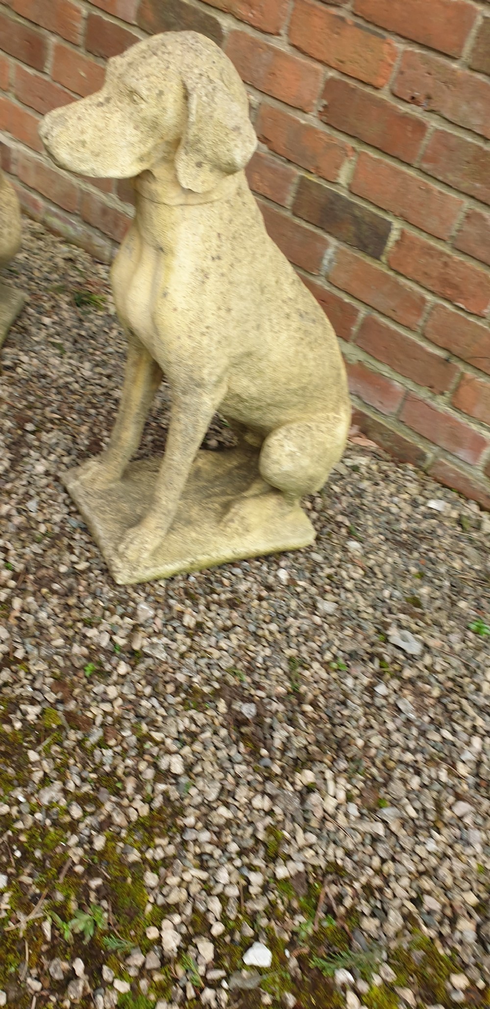 PairGarden Stone Hunting Dogs View III