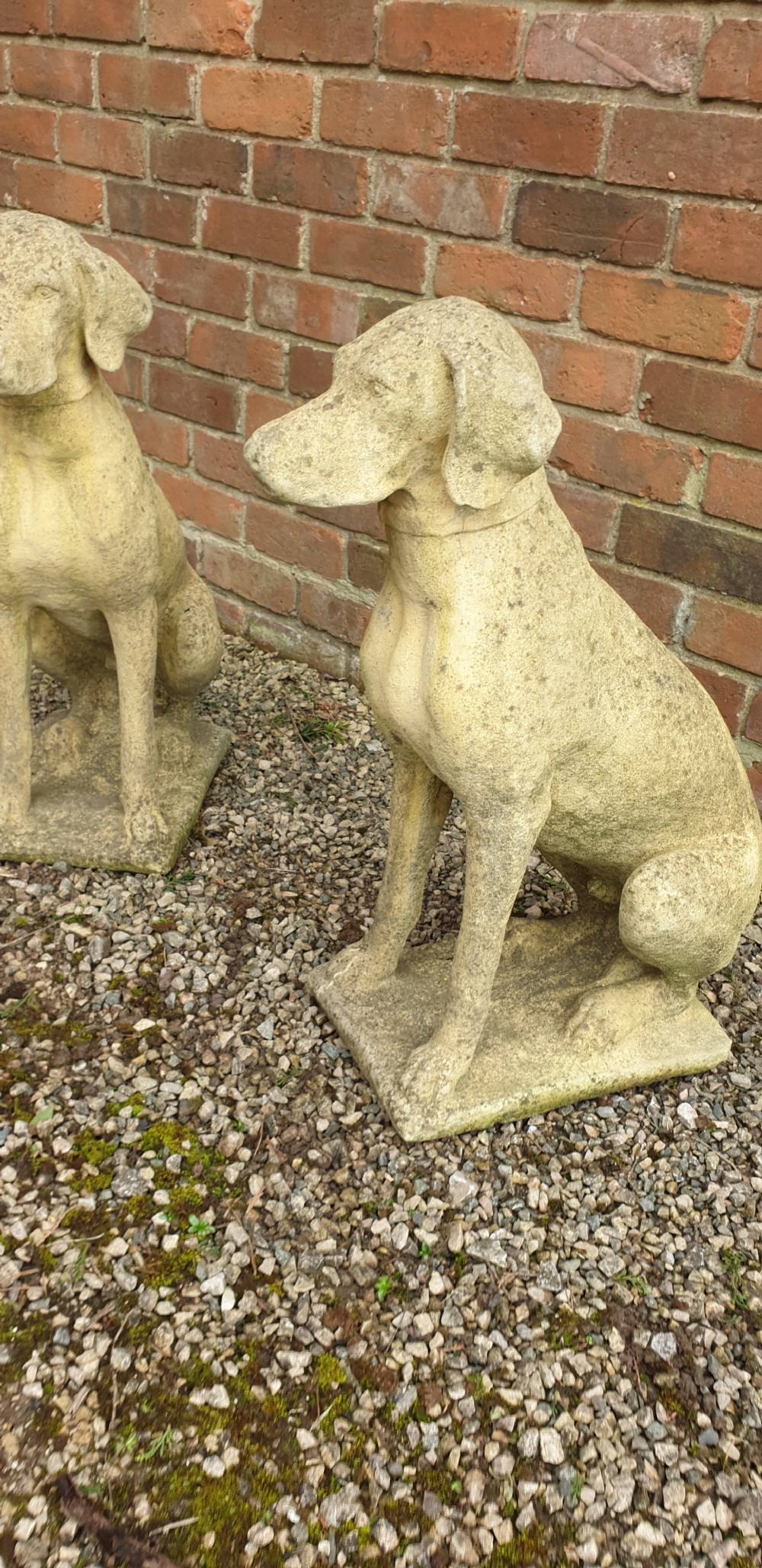 PairGarden Stone Hunting Dogs View VI