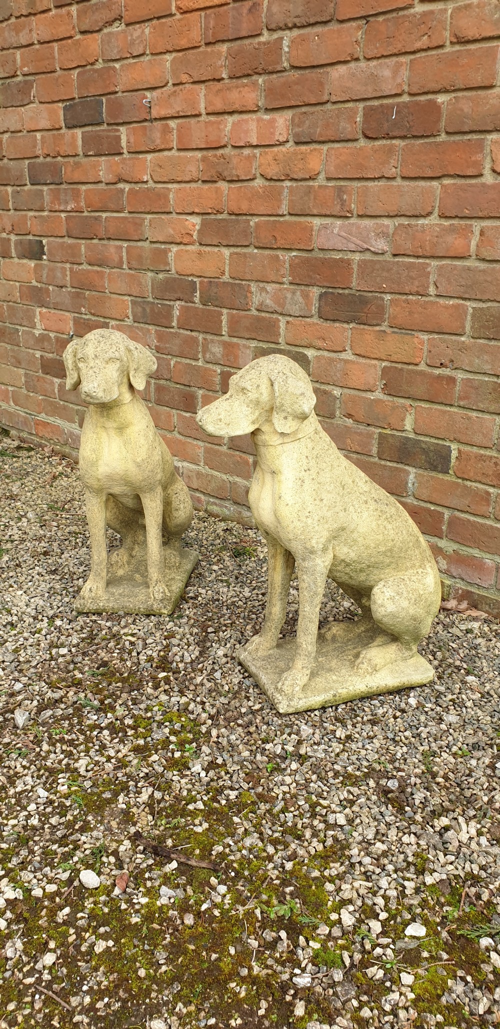 PairGarden Stone Hunting Dogs View IX