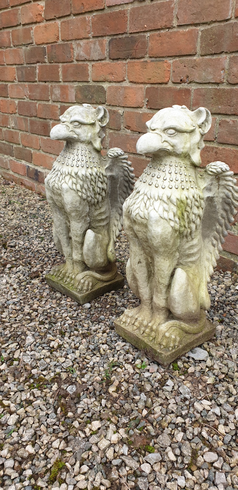 Great Pair Garden Post Griffins View III