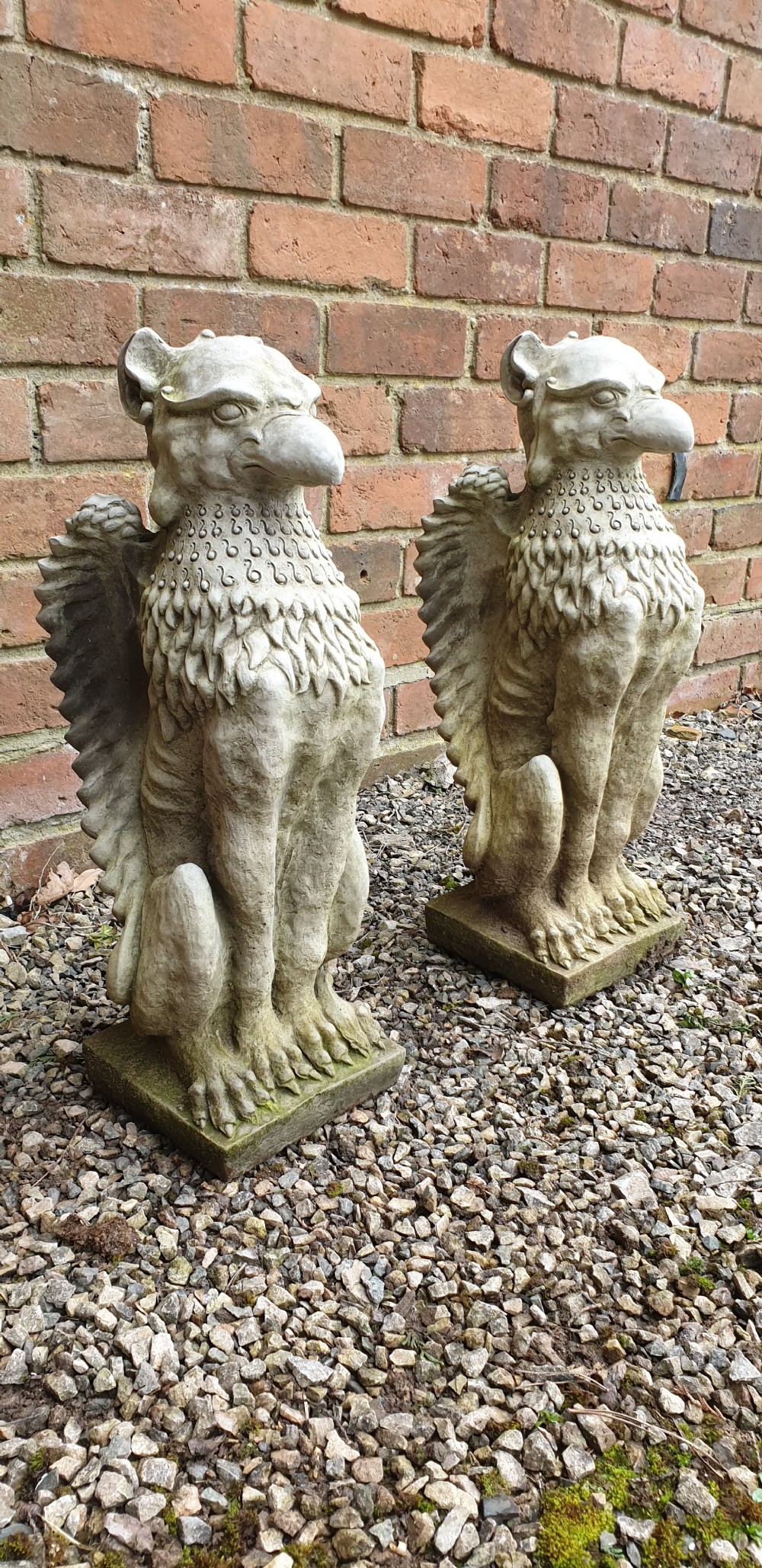Great Pair Garden Post Griffins View IV