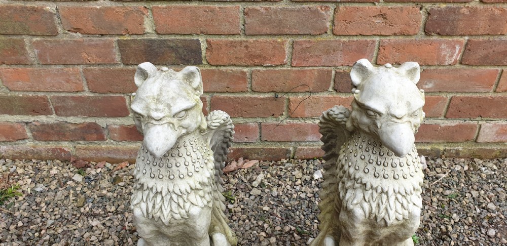 Great Pair Garden Post Griffins View V
