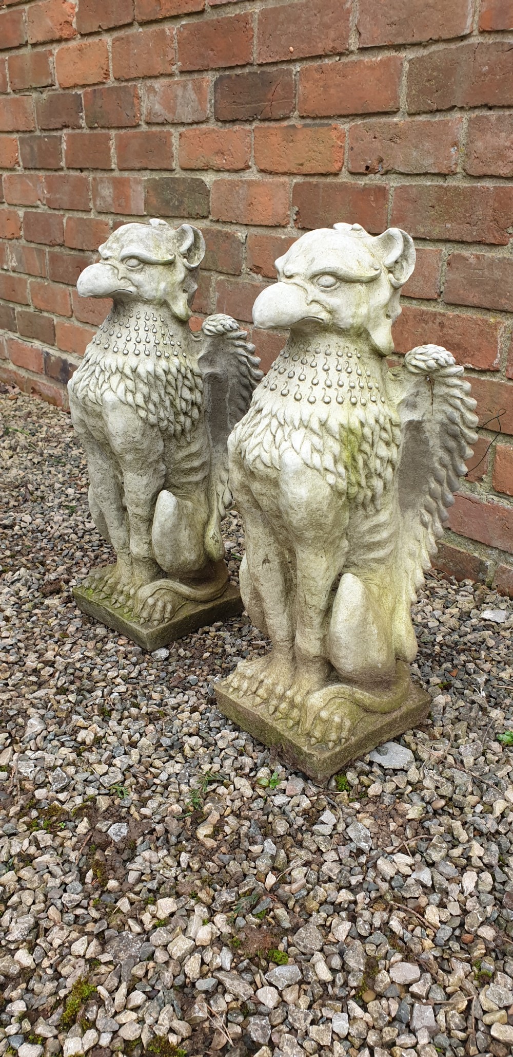 Great Pair Garden Post Griffins View VI