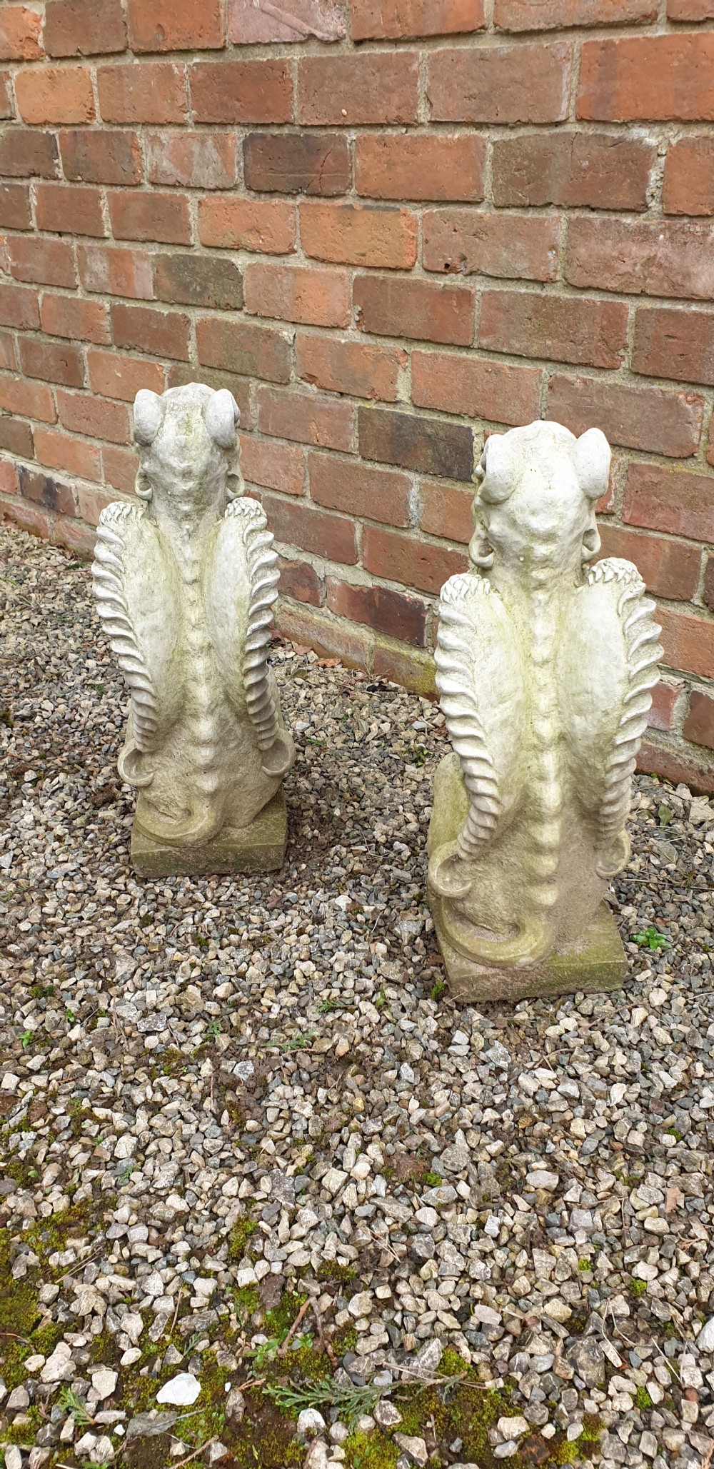 Great Pair Garden Post Griffins View VIII