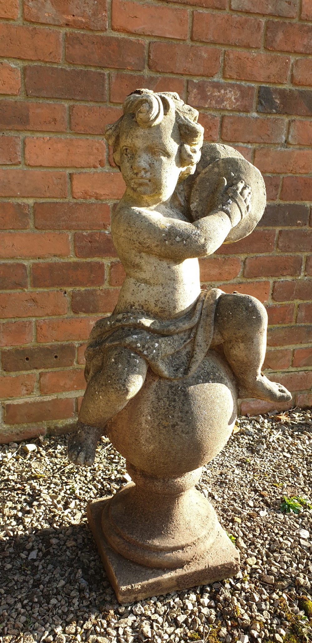 Super Pair Garden Cherub Stone Ornaments View IV