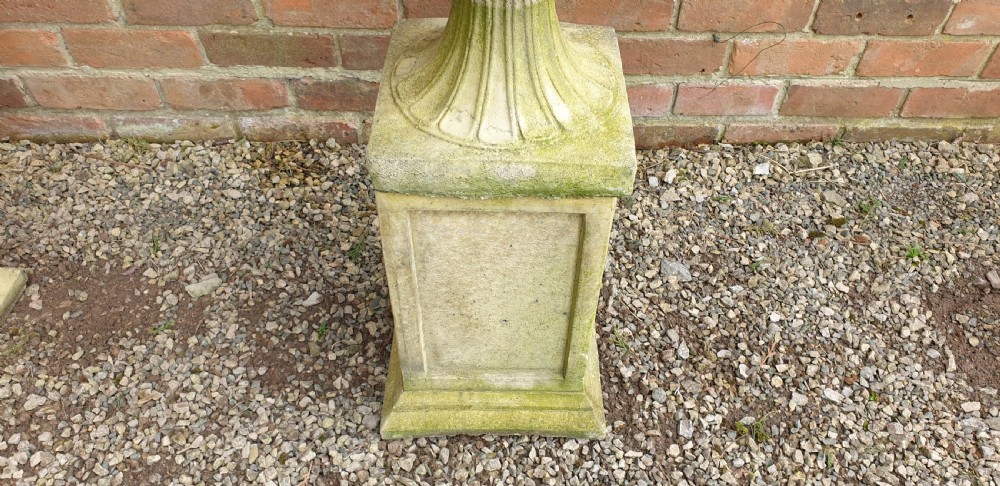 Pair Regency Garden Urns on Plinths View IX