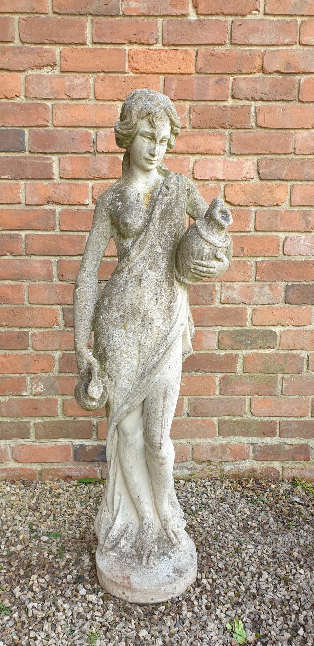 Large Stone Garden Figure of Girl View II