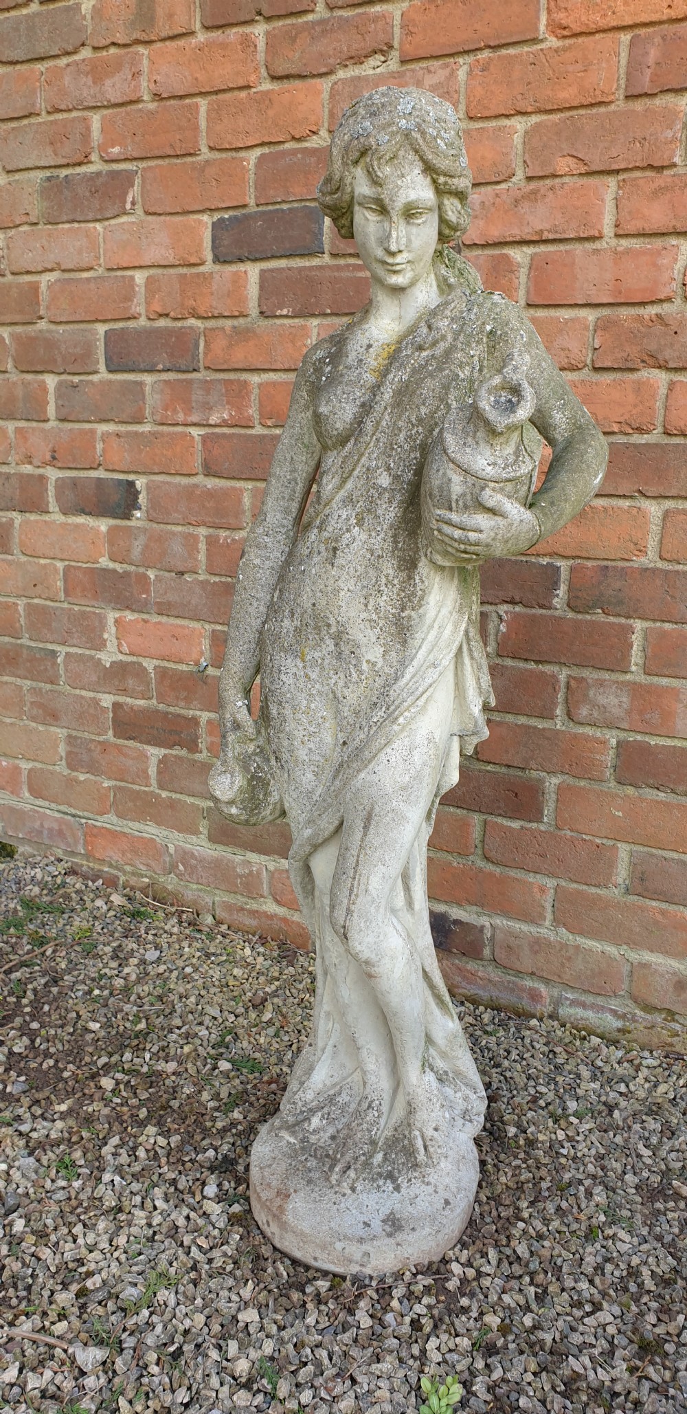 Large Stone Garden Figure of Girl View IV