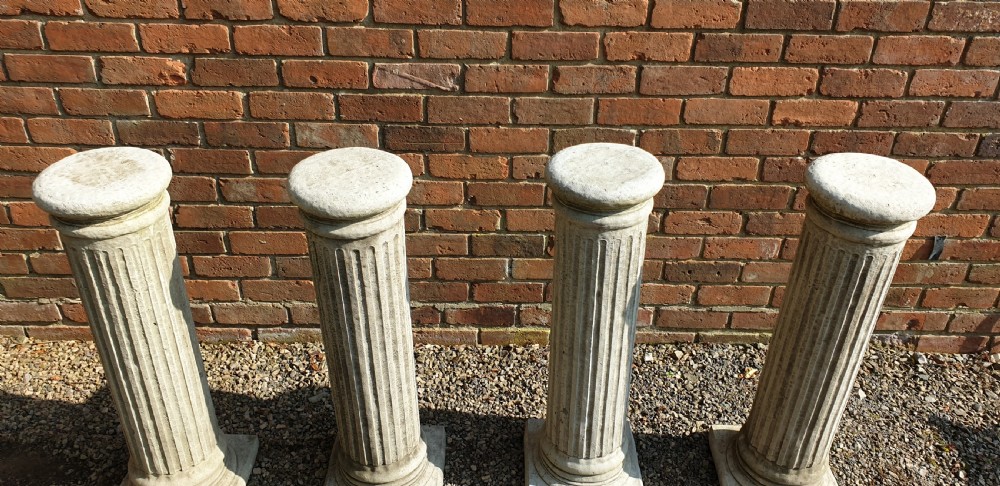 Four Garden Stone Columns Stands View IV