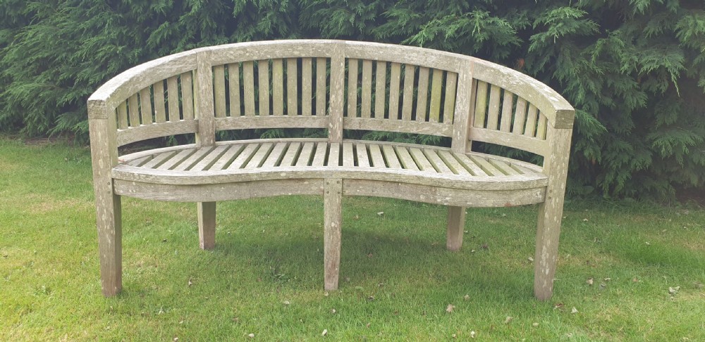 Very Good Silvered Garden Bench View II