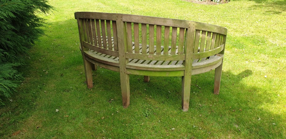 Very Good Silvered Garden Bench View IV