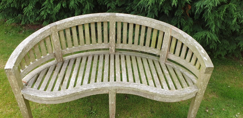 Very Good Silvered Garden Bench View VI