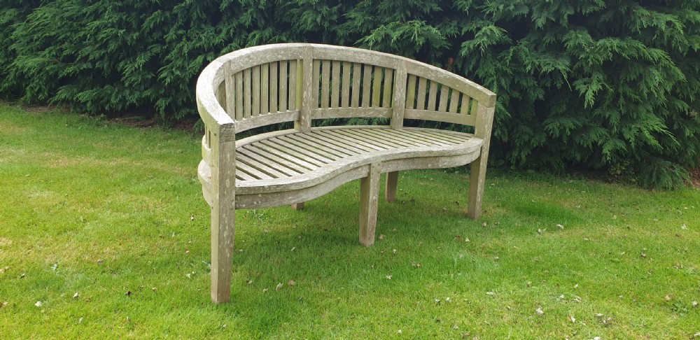 Very Good Silvered Garden Bench View VII