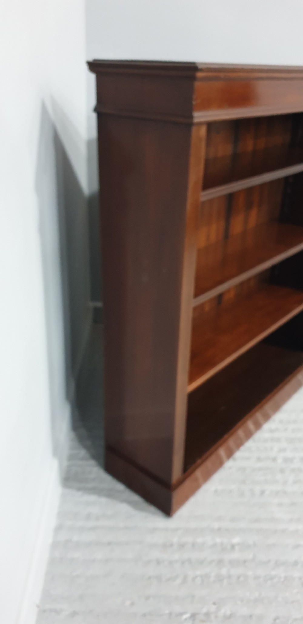 Victorian Mahogany Open Adjustable Library Bookcase View V