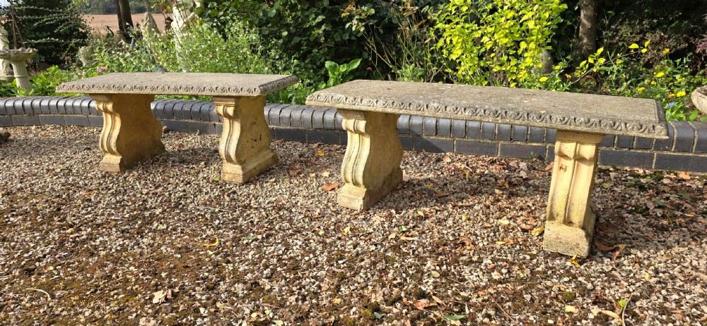 PAIR OF STONE BENCHES View III