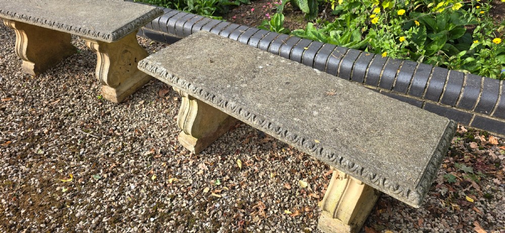 PAIR OF STONE BENCHES View V