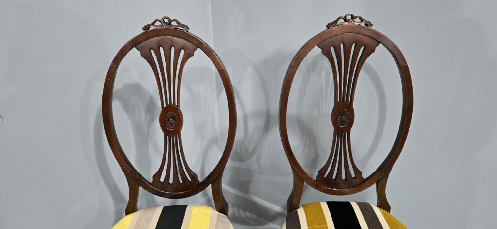Lovely Pair Mahogany Hall Chairs View III