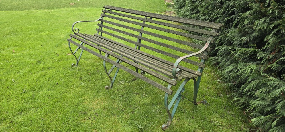 Super Wrought Iron Garden Bench View VI
