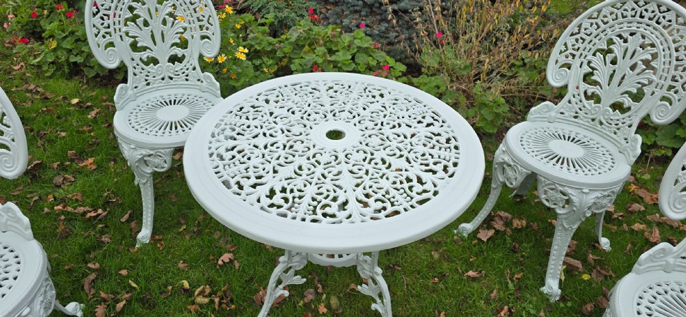 Metal Patio Table and Four Chairs View VII