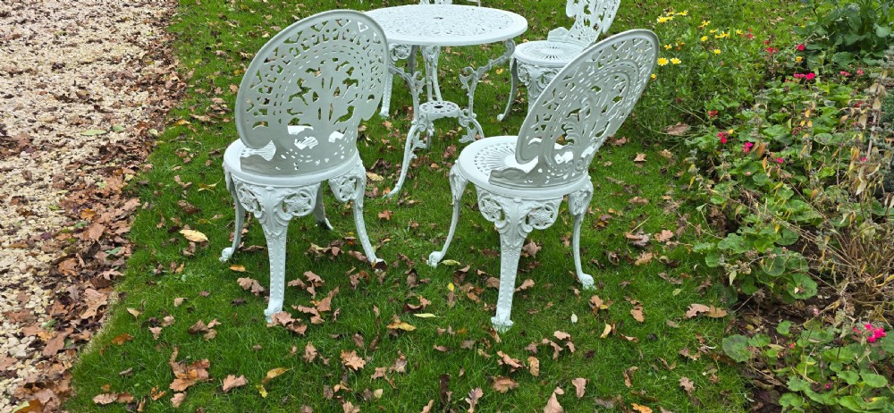Metal Patio Table and Four Chairs View X