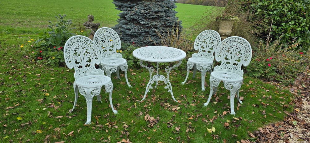 Metal Patio Table and Four Chairs View XI