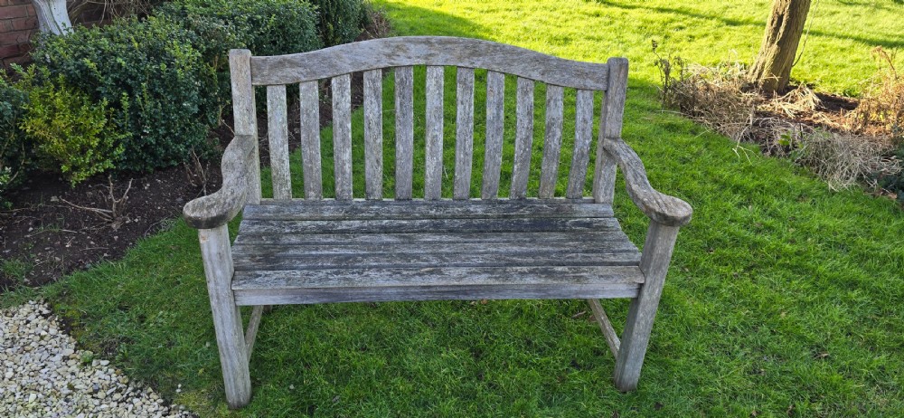 Good Silvered Teak Garden Bench View II