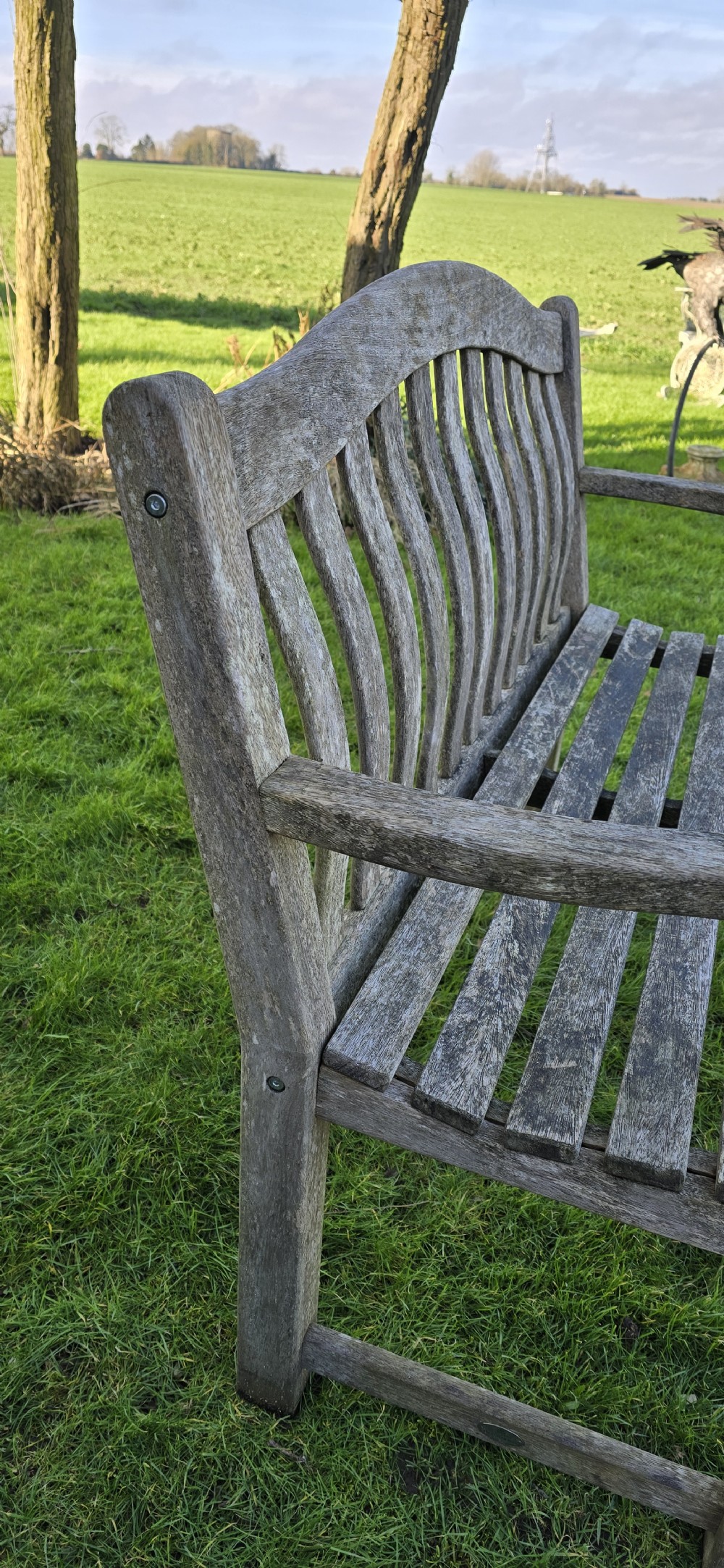 Good Silvered Teak Garden Bench View IV