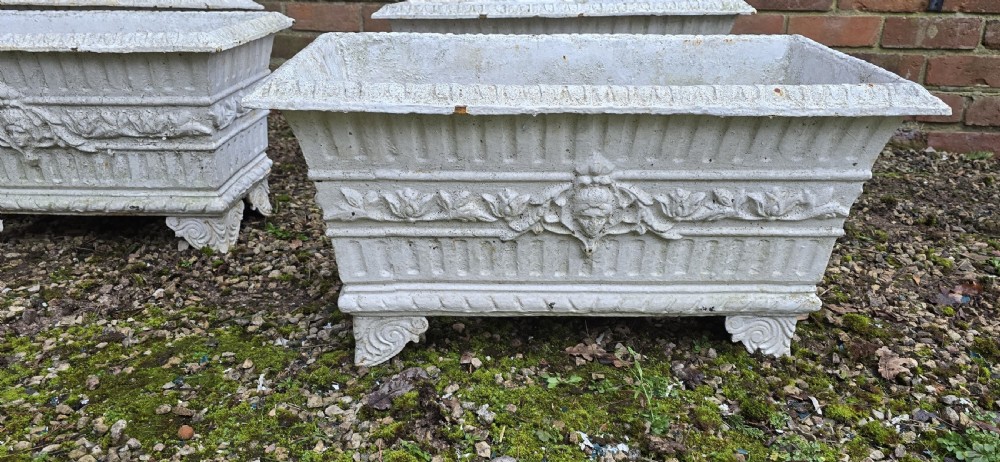 Set Four Regency Cast Iron Planters View II