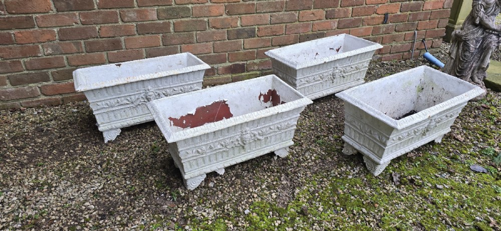 Set Four Regency Cast Iron Planters View V
