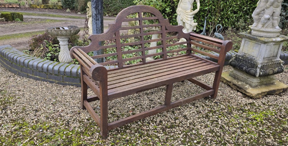 Lutyens Style Teak Bench View III