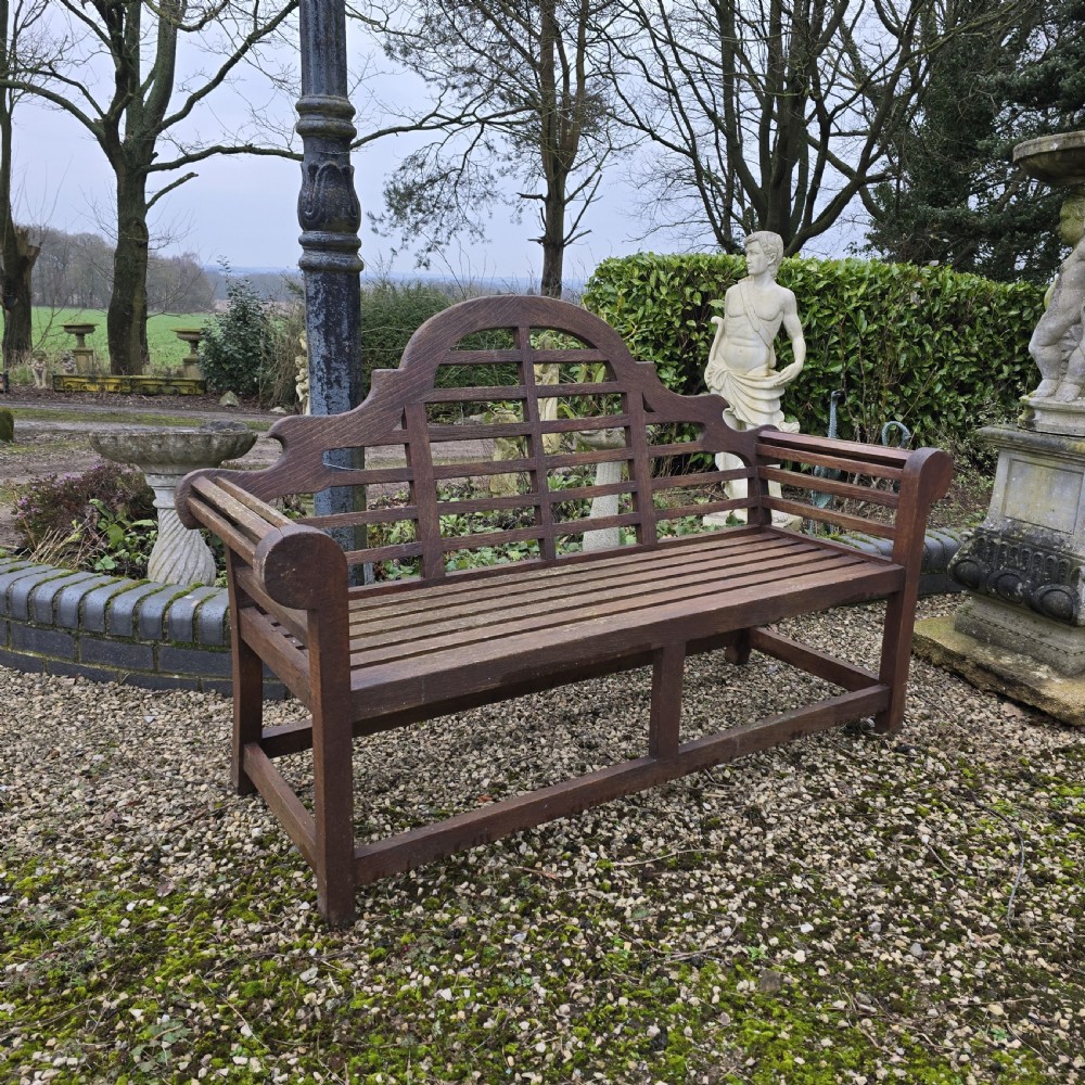 Lutyens Style Teak Bench View IV