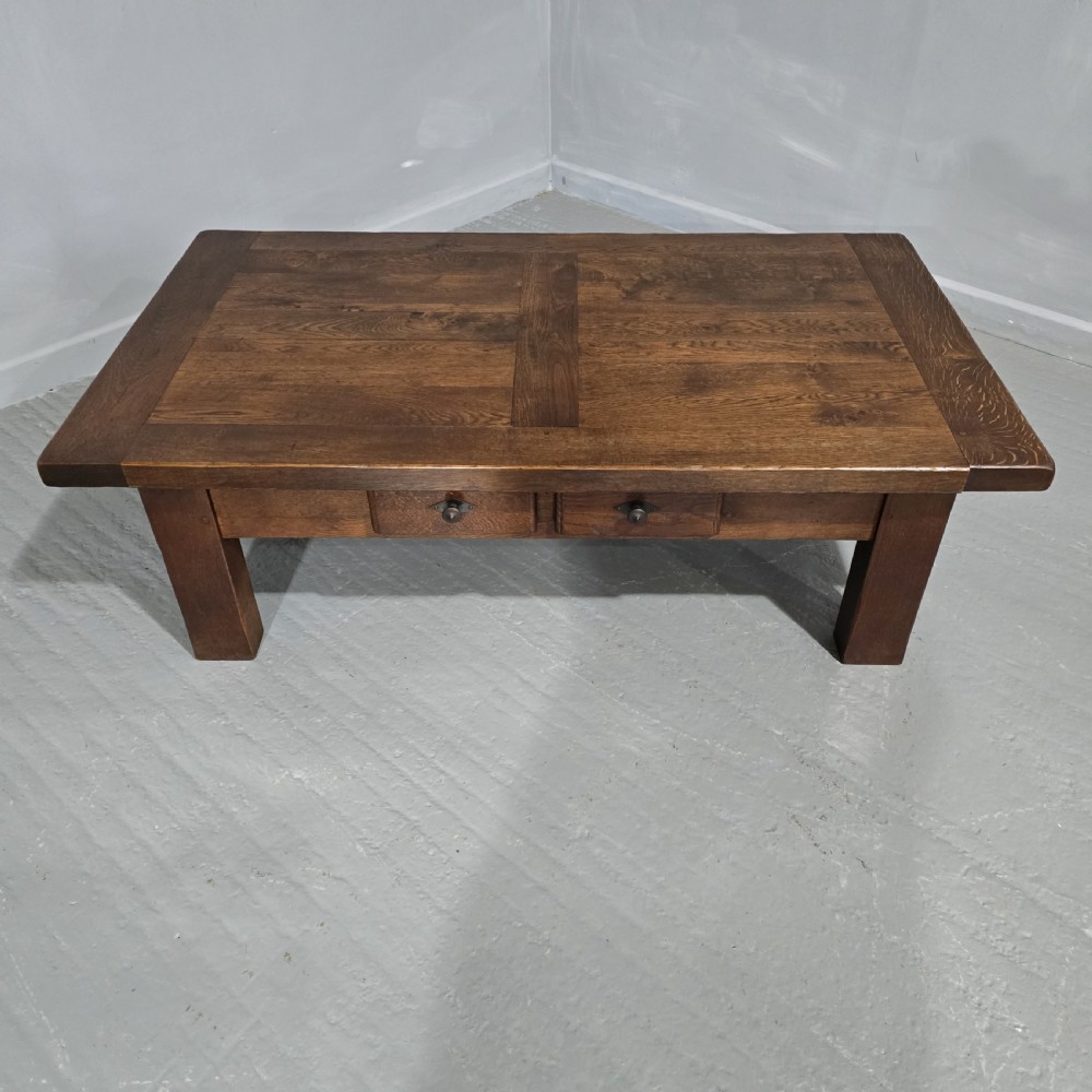 Solid Oak Plank Coffee Table View II