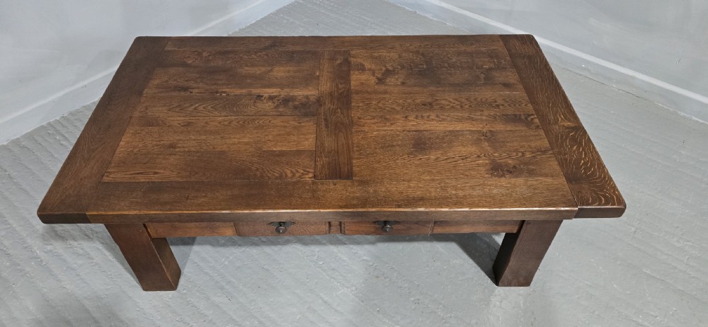 Solid Oak Plank Coffee Table View III
