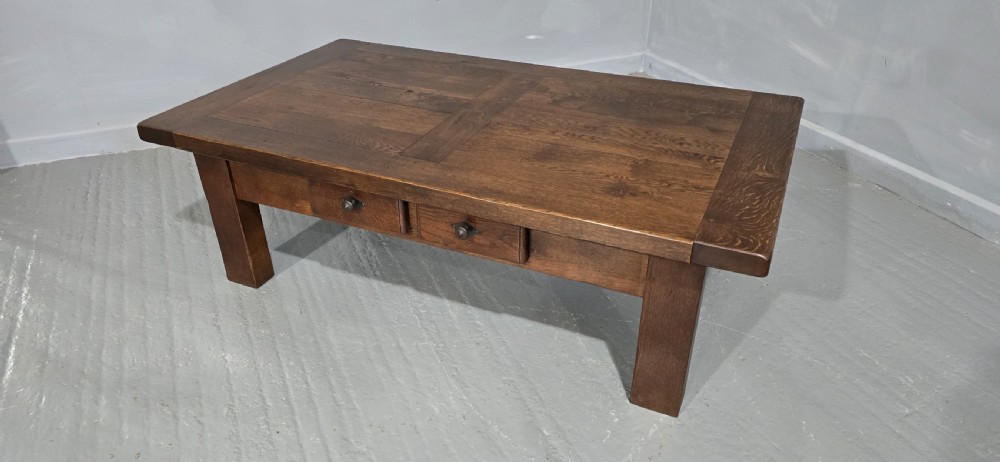 Solid Oak Plank Coffee Table View IV
