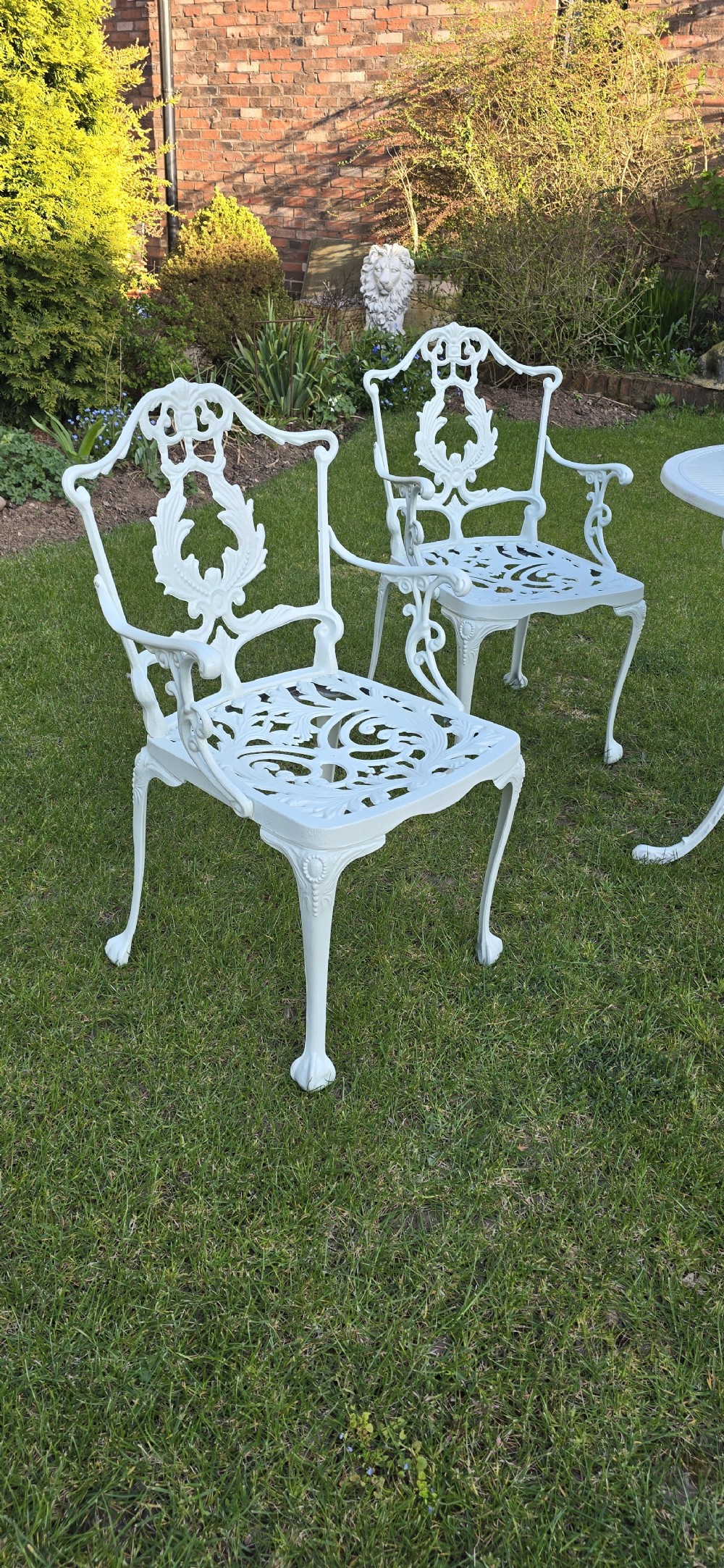 Superb Rare Refinished Patio Table & Four Chairs View IV