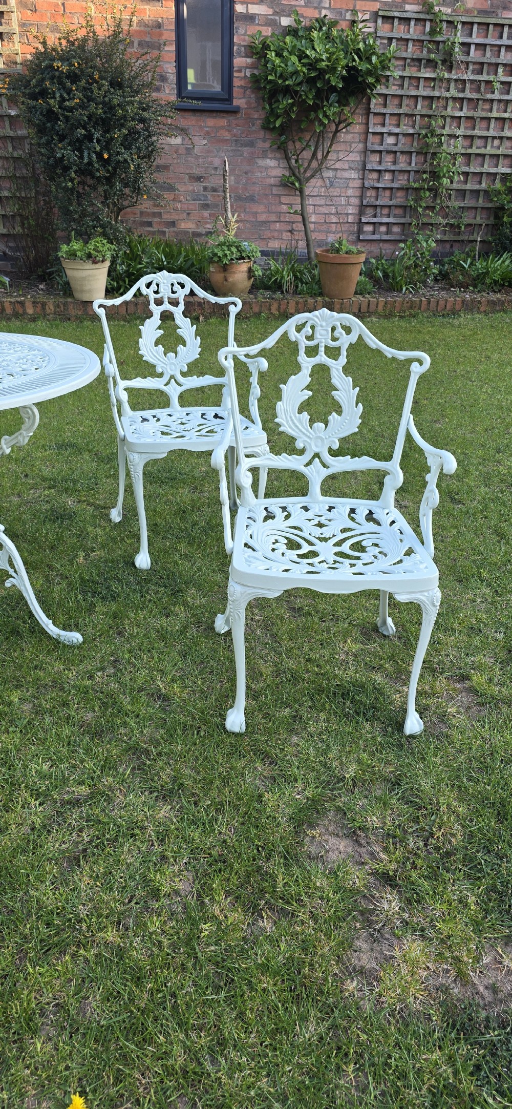 Superb Rare Refinished Patio Table & Four Chairs View V