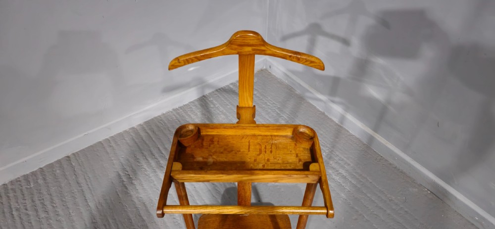 Art Deco Oak Valet Stand View V