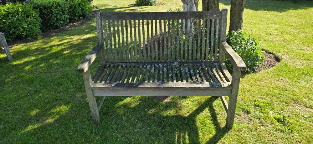 Very Good Well Weathered Garden Bench View II