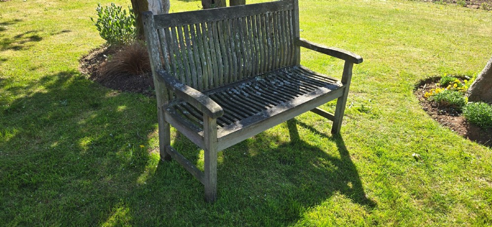 Very Good Well Weathered Garden Bench View IV
