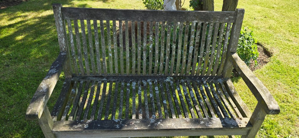 Very Good Well Weathered Garden Bench View V