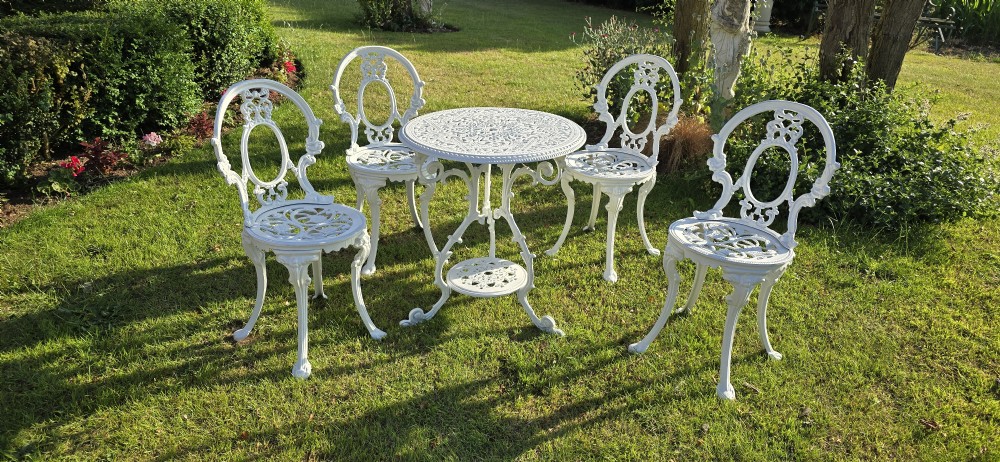 Super Vintage Conservatory Garden Table and Chairs View XI