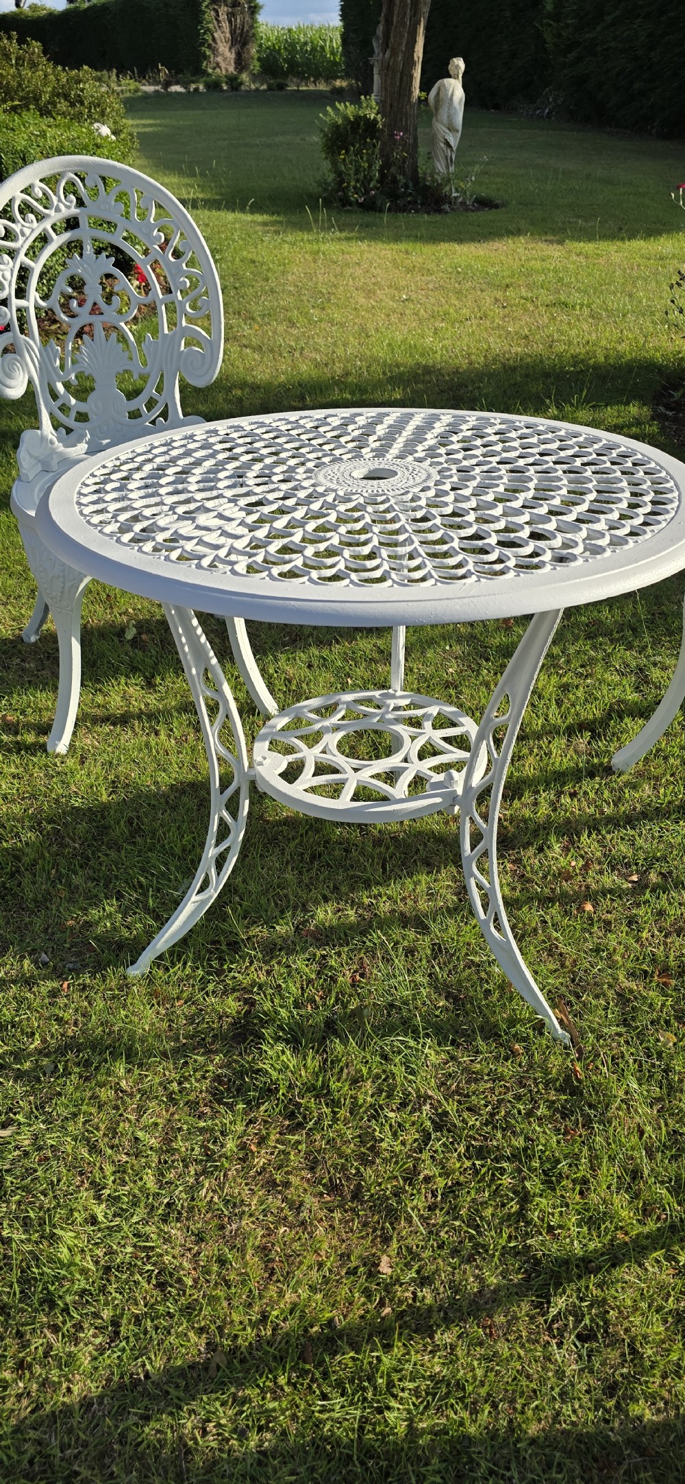 Cast Iron Garden Conservatory Set of Four Chairs and Table View IV