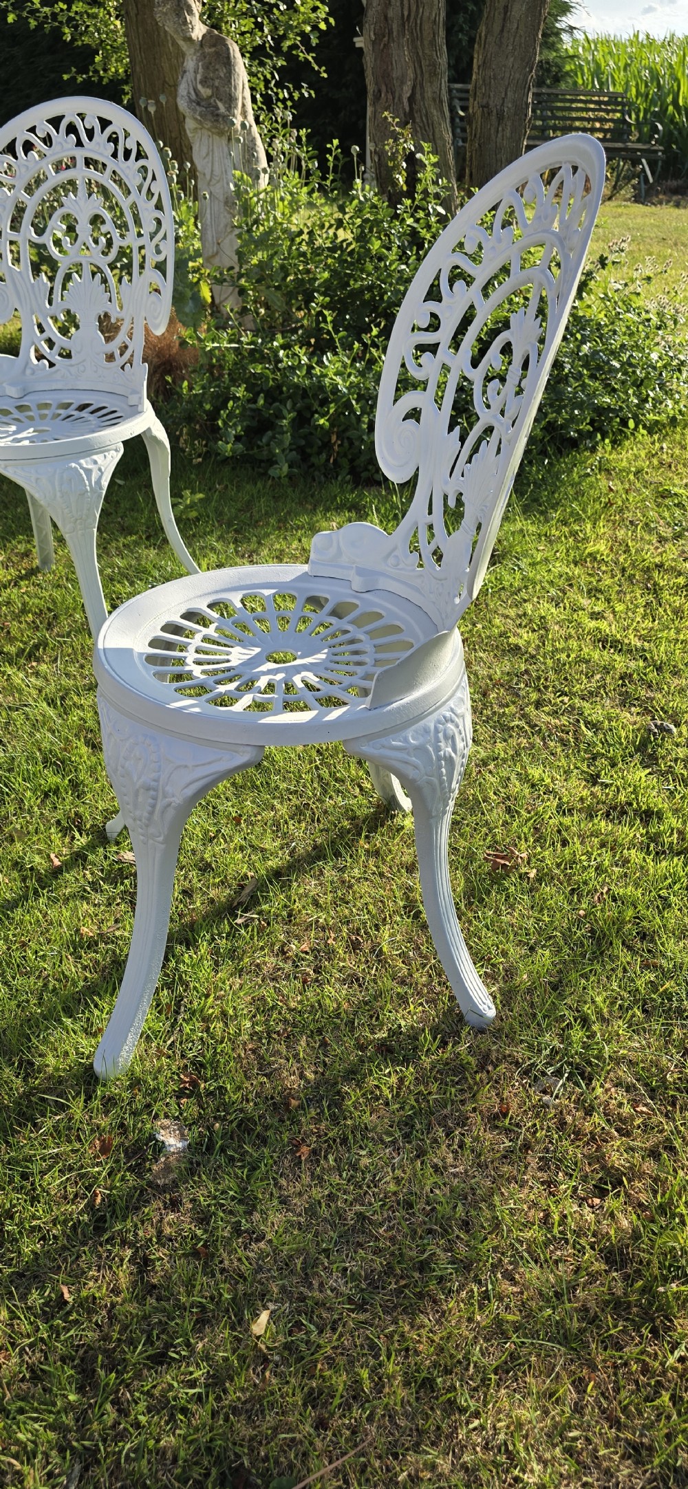 Cast Iron Garden Conservatory Set of Four Chairs and Table View VI
